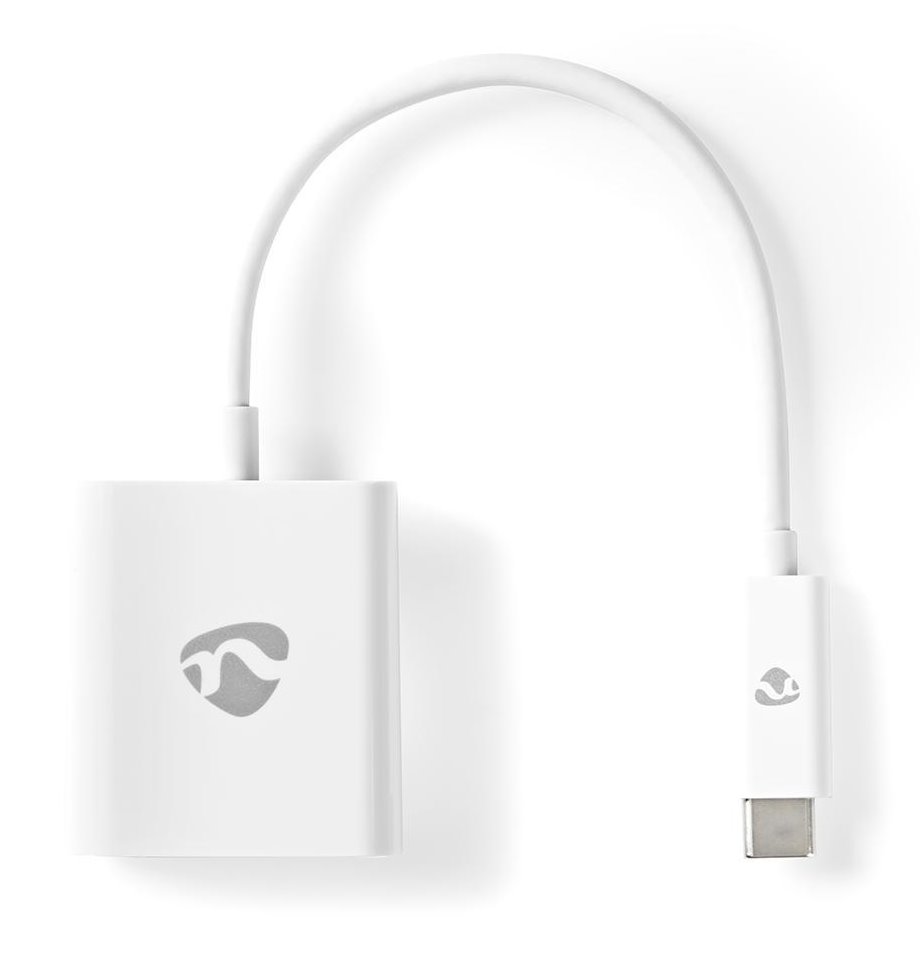 NEDIS redukční kabel s adaptérem/ USB-C zástrčka – HDMI zásuvka/ bílý/ blistr/ 20cm