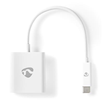 NEDIS redukční kabel s adaptérem/ USB-C zástrčka – HDMI zásuvka/ bílý/ blistr/ 20cm