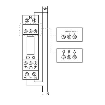 Eastron SDM120 Modbus elektroměr pro LAN ovladač v3
