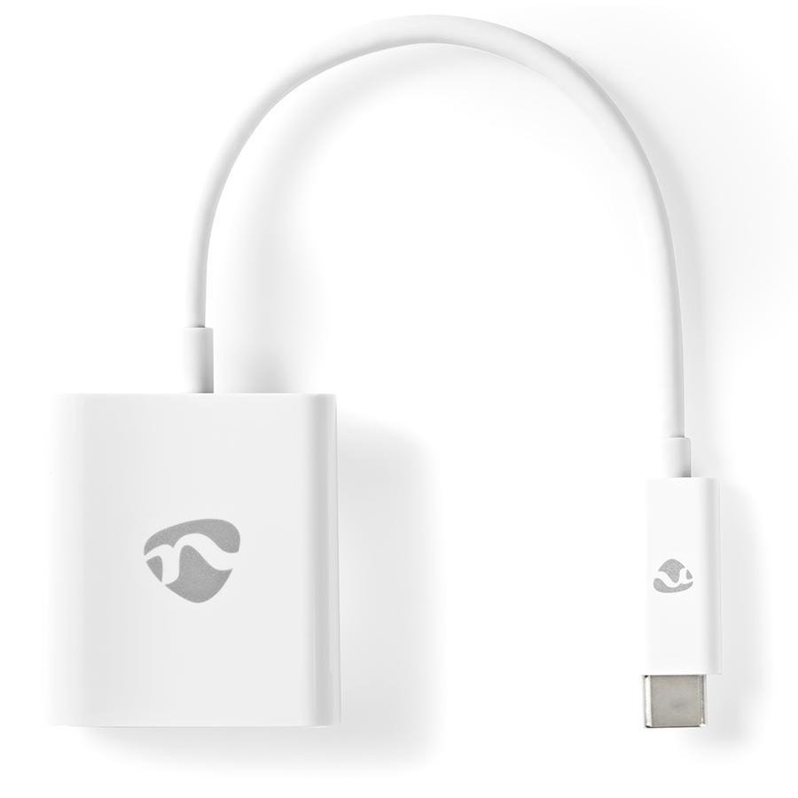NEDIS redukční kabel s adaptérem/ USB-C zástrčka – HDMI zásuvka/ bílý/ plastový sáček/ 20cm