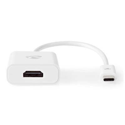 NEDIS redukční kabel s adaptérem/ USB-C zástrčka – HDMI zásuvka/ bílý/ plastový sáček/ 20cm