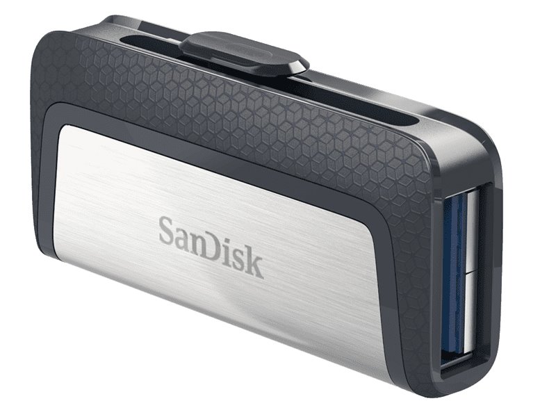 SanDisk Ultra Dual USB-C Drive 32GB / USB 3.0 Typ-C /  USB 3.0 Typ-A / stříbrný
