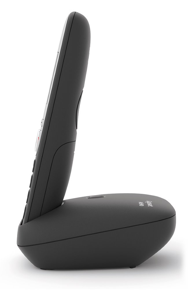 SIEMENS GIGASET A690 - DECT/GAP bezdrátový telefon, displej, handsfree, seznam 100 čísel, barva černá/ stříbrná