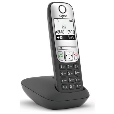 SIEMENS GIGASET A690HX - DECT/GAP přídavné sluchátko vč. nabíječky pro bezdrátový telefon, barva černá/ stříbrná