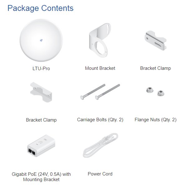Ubiquiti UISP LTU PRO - 5GHz PtP/PtMP klient, LTU, 4096QAM, až 900Mbps, anténa 24dBi