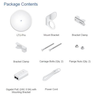 Ubiquiti UISP LTU PRO - 5GHz PtP/PtMP klient, LTU, 4096QAM, až 900Mbps, anténa 24dBi