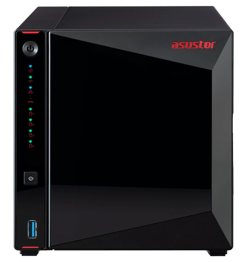 Asustor NAS Nimbustor 4 AS5304T / 4x 2,5"/3,5" SATA III/ Intel Celeron J4105 1.5 GHz/ 4GB/ 2x 2.5 GbE/ 3x USB 3.0/ HDMI