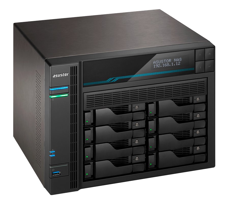 Asustor NAS AS6508T / 8x 2,5"/3,5" SATA III, 2x M.2/ Intel ATOM C3538 2.1 GHz/ 8GB/ 2x 10 GbE + 2x 2.5 GbE/ 2x USB 3.2