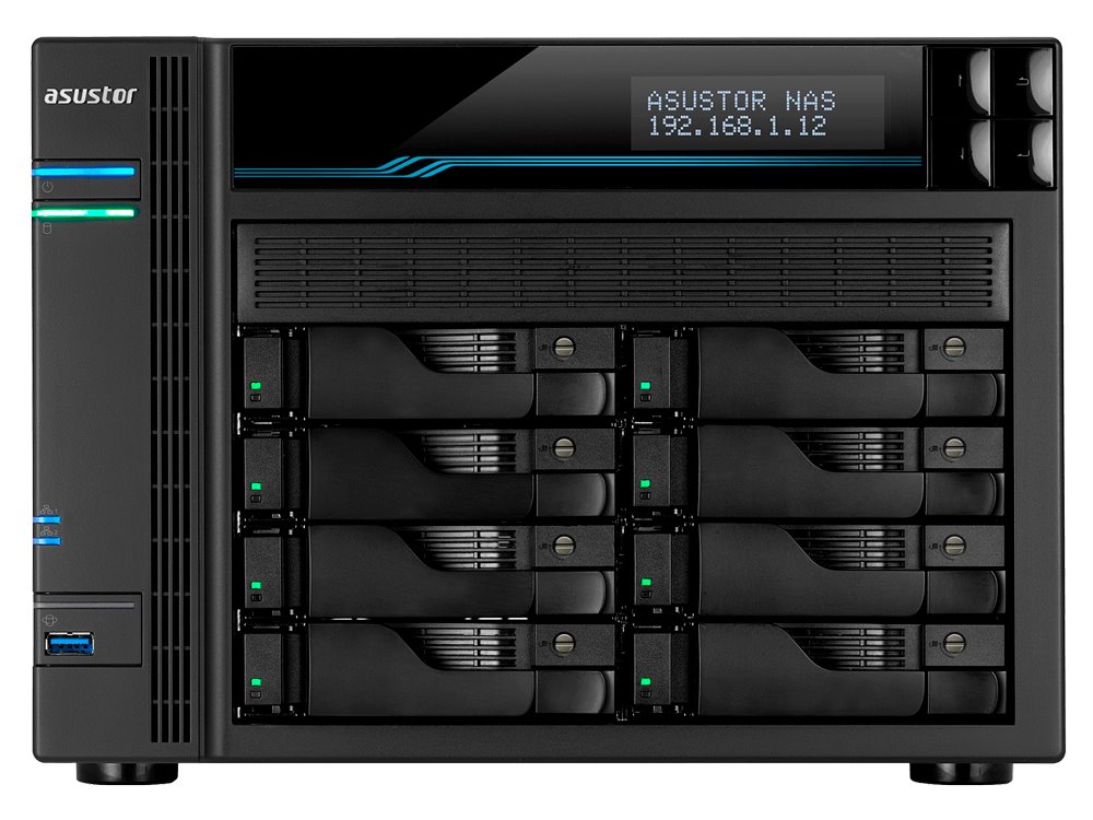 Asustor NAS AS6508T / 8x 2,5"/3,5" SATA III, 2x M.2/ Intel ATOM C3538 2.1 GHz/ 8GB/ 2x 10 GbE + 2x 2.5 GbE/ 2x USB 3.2