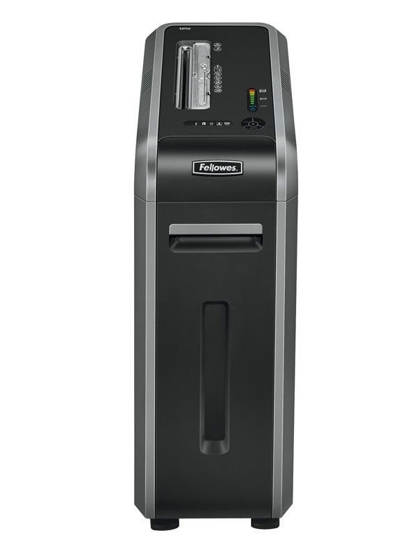 FELLOWES skartovač 125 i/ přímý řez 5,8mm/ objem koše 53 l/ stupeň utajení P-4 (vyhrazené)/ černý
