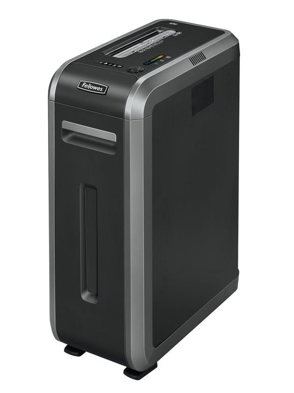 FELLOWES skartovač 125 i/ přímý řez 5,8mm/ objem koše 53 l/ stupeň utajení P-4 (vyhrazené)/ černý