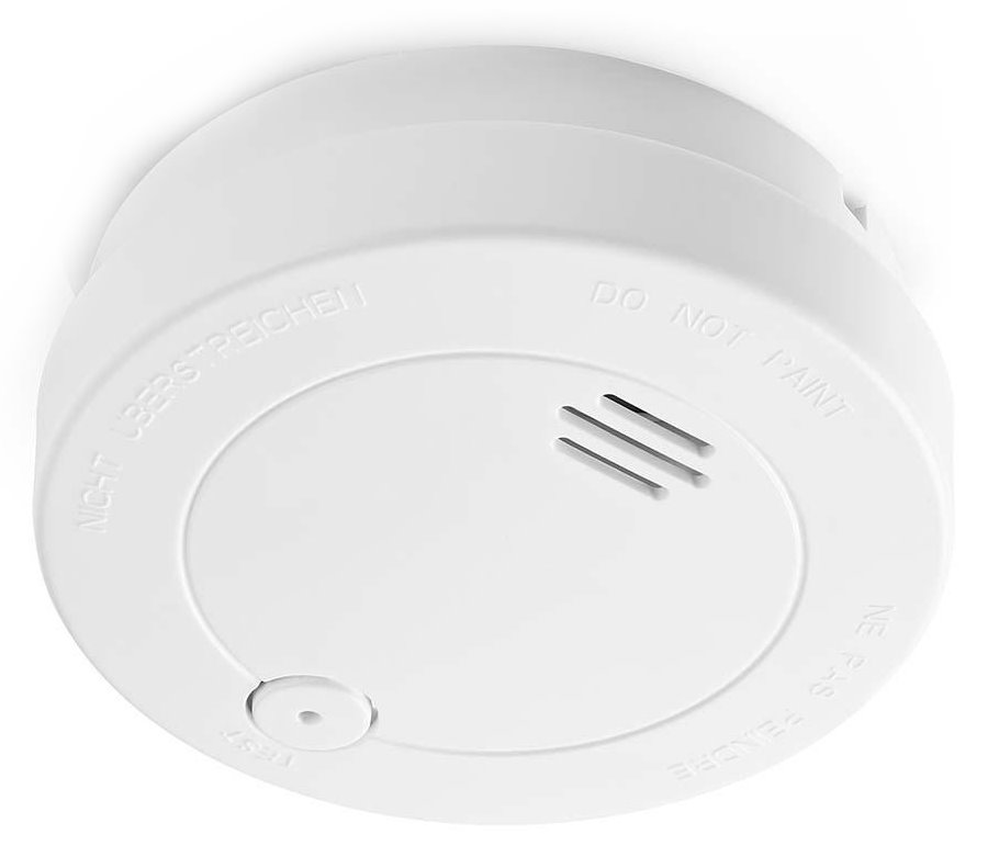 NEDIS detektor kouře/ EN 14604/ hlasitost 85 dB/ 1x 9V/6F22/ výdrž snímače 5 let/ bílý