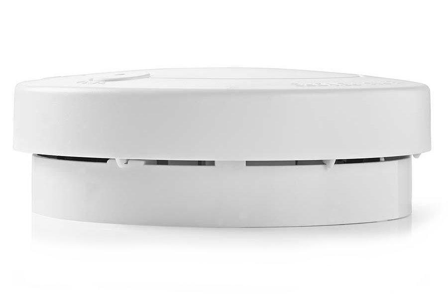 NEDIS detektor kouře/ EN 14604/ hlasitost 85 dB/ 1x 9V/6F22/ výdrž snímače 5 let/ bílý