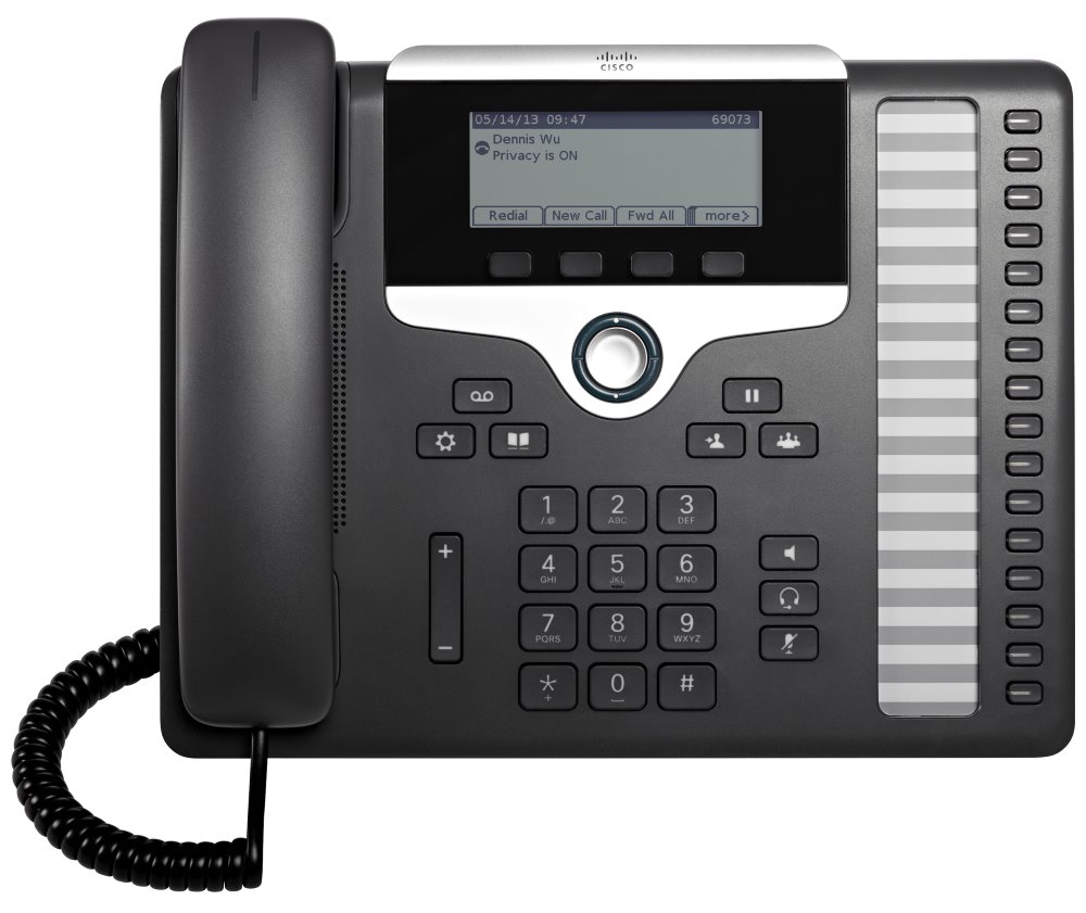 Cisco CP-7861-K9= VoIP telefon, 2x LAN, 1x AUX, s displejem