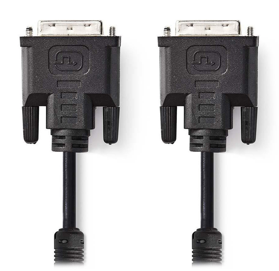 NEDIS kabel DVI/ 24+5pinová zástrčka DVI-I - 24+5pinová zástrčka DVI-I/ černý/ 2m