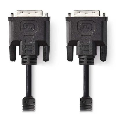 NEDIS kabel DVI/ 24+5pinová zástrčka DVI-I - 24+5pinová zástrčka DVI-I/ černý/ 2m