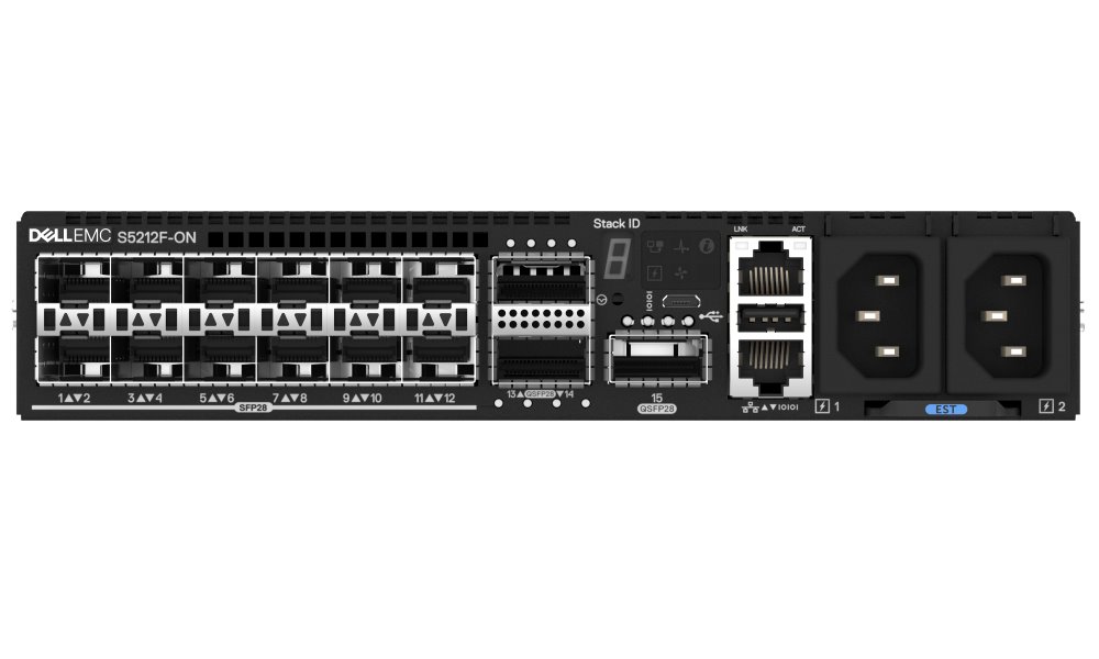 DELL Networking S5212F-ON switch/ 12x 25GbE SFP28/ 3 x 100Gbe QSFP28/ IO to PSU/ 2x zdroj/ management/ 1Y PS NBD