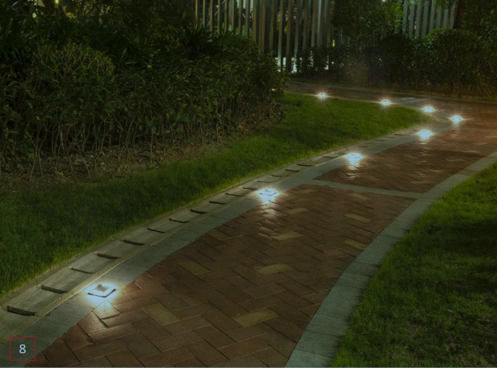 IMMAX TERRACE venkovní solární LED osvětlení/ 1,5W/ 30lm/ IP68/ 110x110x22mm/ černá