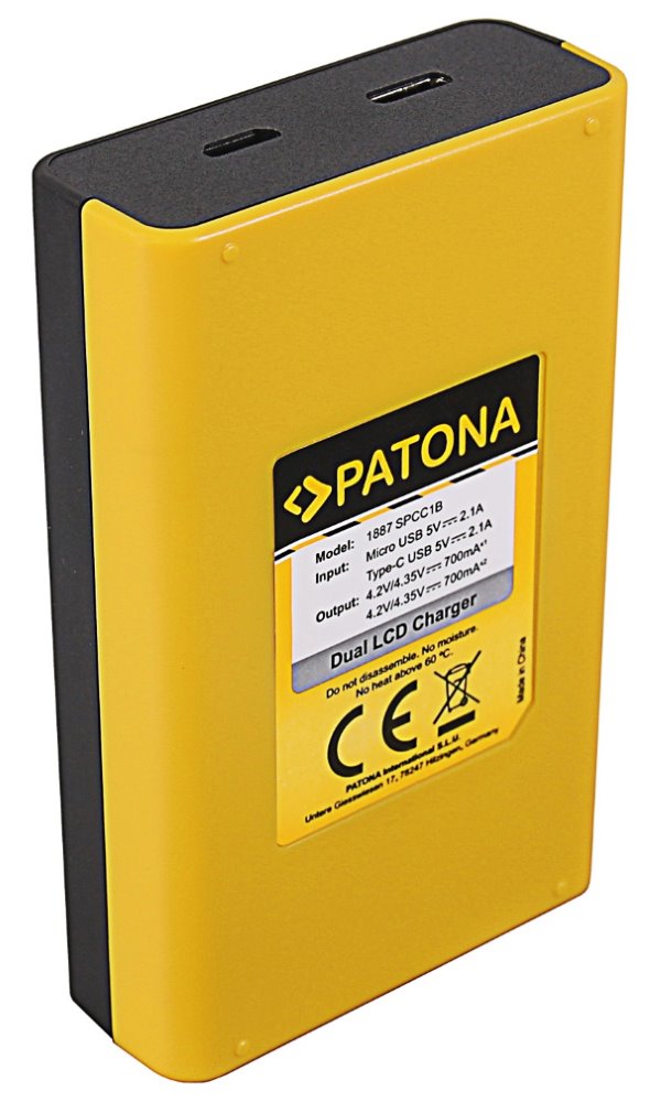 PATONA nabíječka pro digitální kameru Dual GoPro MAX s LCD + 2x baterie 1400mAh Premium
