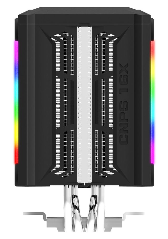 Zalman chladič CPU CNPS16X Black / 120 mm ventilátor / 4 heatpipe / RGB / PWM / 165 mm výška / černý