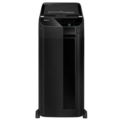 FELLOWES skartovač AutoMax 600 M/ křížový řez 2x12 mm/ objem koše 83 l/ stupeň utajení P-5 (tajné)/ černý