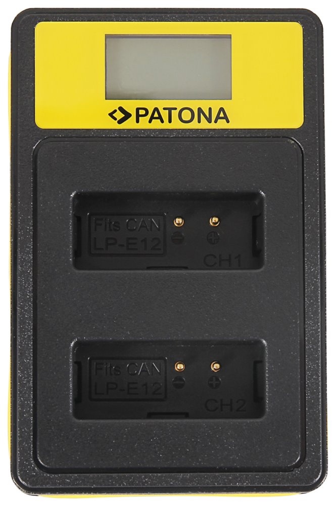 PATONA nabíječka Foto Dual Canon LP-E12 s LCD,USB