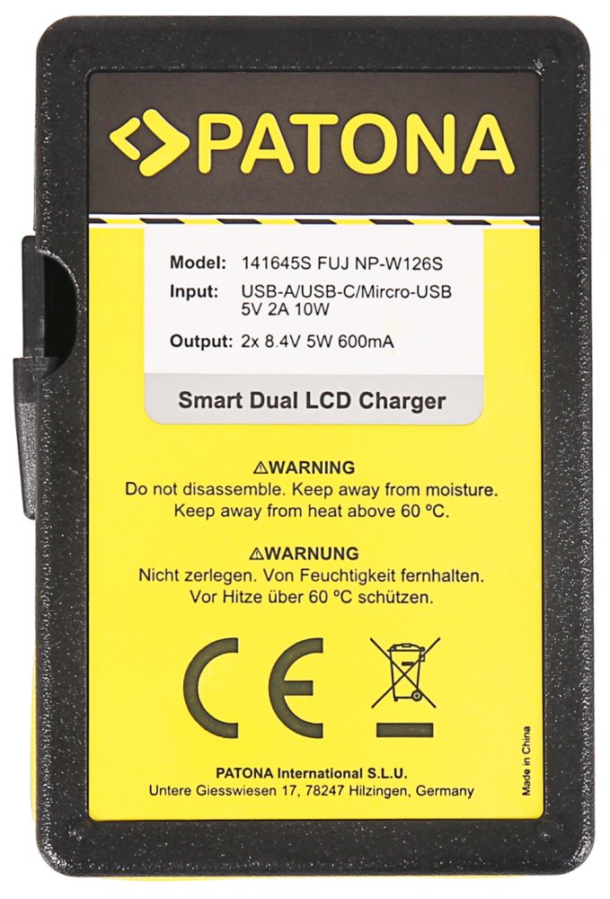 PATONA nabíječka Foto Dual Fuji NP-W126 s LCD,USB