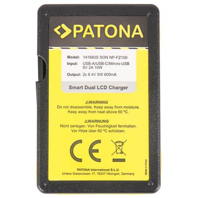 PATONA nabíječka Foto Dual Sony NP-FZ100 s LCD,USB