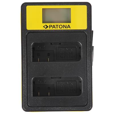 PATONA nabíječka Foto Dual Nikon EN-EL14 s LCD,USB