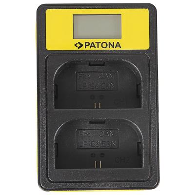 PATONA nabíječka Foto Dual Canon LP-E6 s LCD,USB