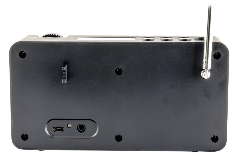 Maxxo rádio PB01/ DAB+/ FM 87,5 - 108MHz/ příkon 5V - 1A/ výkon 2W/ 3,5mm Jack/ až 8 hod.