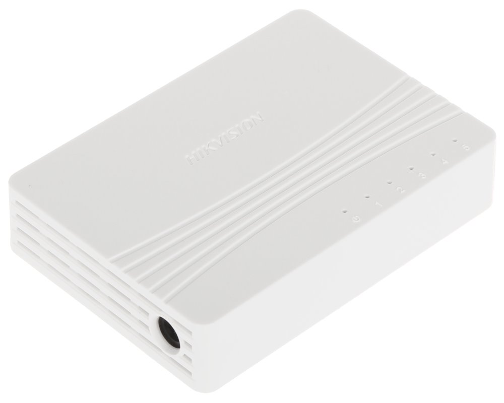 HIKVISION switch DS-3E0505D-E/ 5x port/ 10/100 Mbps RJ45 ports/ 1 Gbps/ napájení 5 VDC, 0.6 A