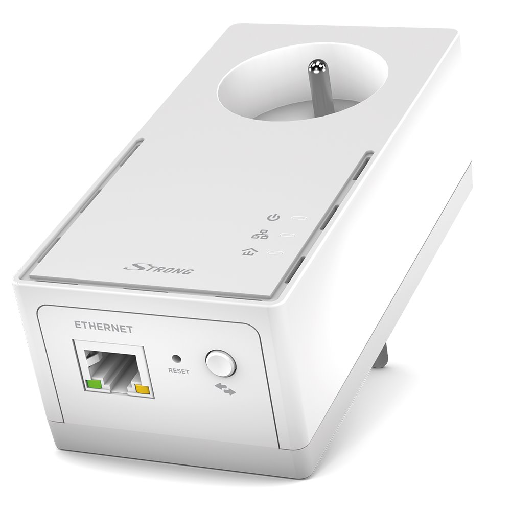 STRONG sada 2 adaptérů Powerline 1000 DUO FR/ 1000 Mbit/s/ 1x LAN/ bílý