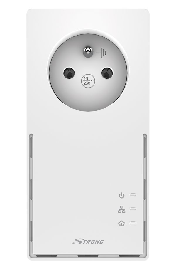 STRONG sada 2 adaptérů Powerline 1000 DUO FR/ 1000 Mbit/s/ 1x LAN/ bílý