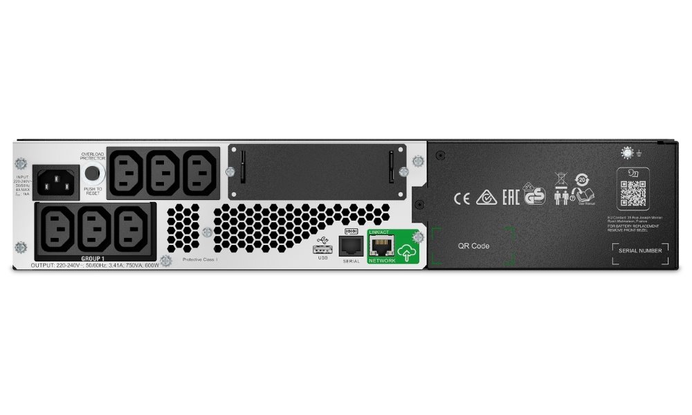 APC Smart-UPS Lithium Ion/ Short Depth 750VA (600W)/ 2U/ RACK MOUNT/ LINE-INTERAK./ 230V/ LCD/ with SmartConnect