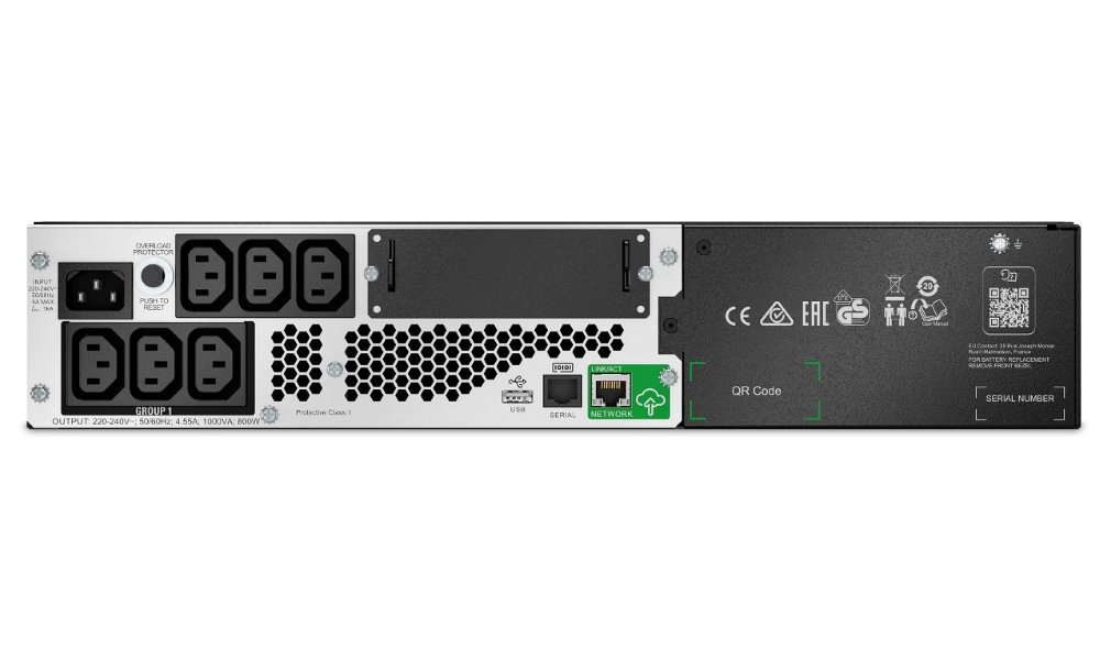 APC Smart-UPS Lithium Ion/ Short Depth 1000VA (800W)/ 2U/ RACK MOUNT/ LINE-INTERAK./ 230V/ LCD/ with SmartConnect