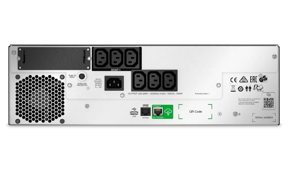 APC Smart-UPS Lithium Ion/ Short Depth 1500VA (1350W)/ 3U/ RACK MOUNT/ LINE-INTERAK./ 230V/ LCD/ with SmartConnect