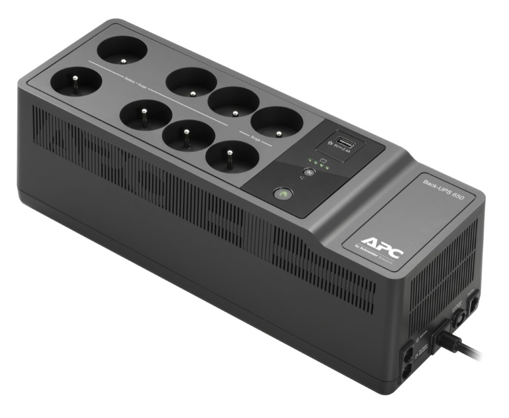 APC Back-UPS 650VA (400W)/ USB nabíjecí port/ 230V/ 8x česká zásuvka (české a polské balení)
