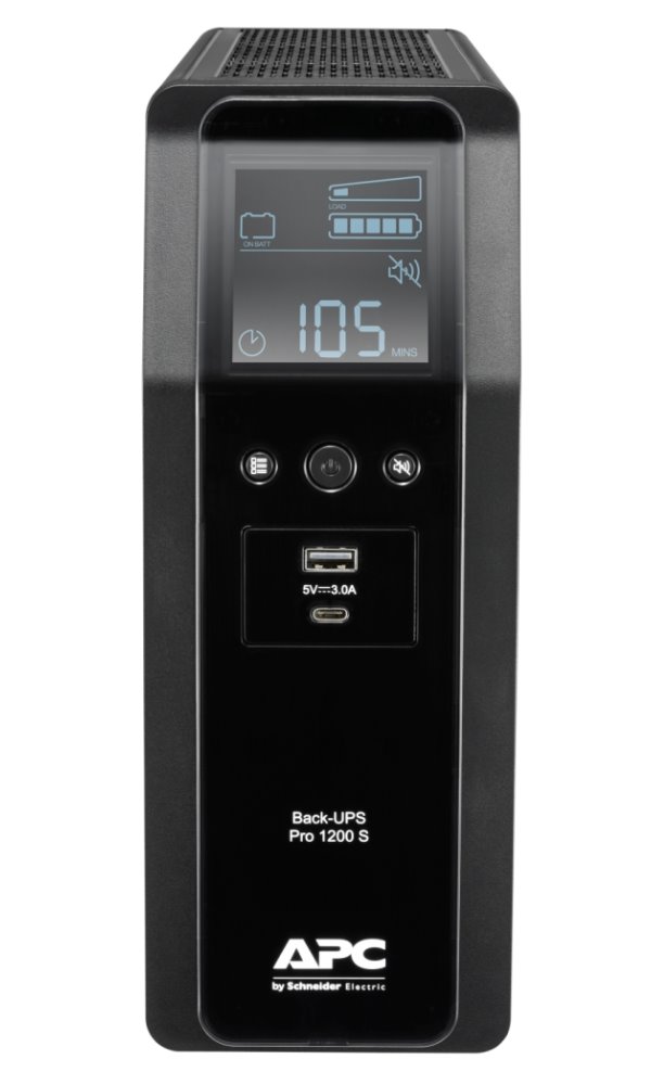 APC Back UPS Pro BR 1200VA (720W)/ Sinusoida/ LINE-INTERAKTIVNÍ/ AVR/ 230V/ LCD/ 8x IEC zásuvka