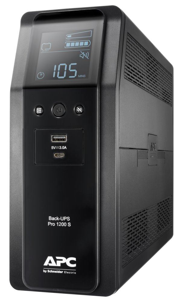 APC Back UPS Pro BR 1200VA (720W)/ Sinusoida/ LINE-INTERAKTIVNÍ/ AVR/ 230V/ LCD/ 8x IEC zásuvka