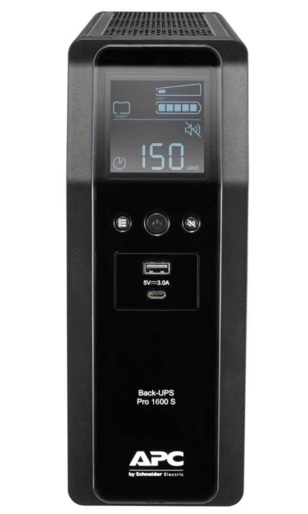 APC Back UPS Pro BR 1600VA (960W)/ Sinusoida/ LINE-INTERAKTIVNÍ/ AVR/ 230V/ LCD/ 8x IEC zásuvka