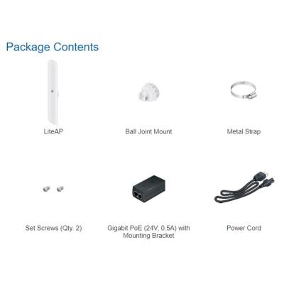 Ubiquiti LiteAP 120 - AP 5GHz, 120° sektor, anténa 16dBi MIMO2x2, airMAX AC, 1x Gbit RJ45, PoE 24V