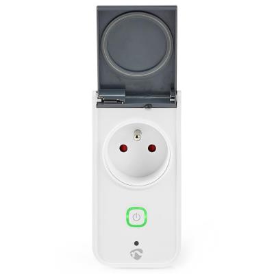 NEDIS Wi-Fi chytrá zásuvka/ venkovní/ monitor napájení/ 16A/ francouzský typ E/ IP44/ Android/ iOS/ Nedis® SmartLife
