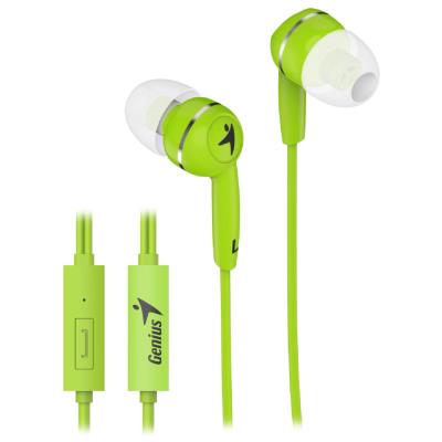 GENIUS headset HS-M320/ zelený/ 4pin 3,5 mm jack