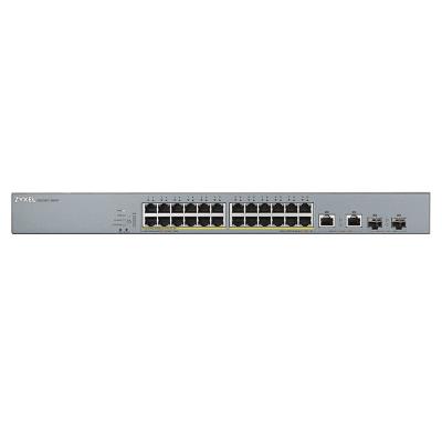 Zyxel GS1350-26HP 26 Port smart managed CCTV PoE switch, long range, 375W, 24x GbE, 2x combo RJ45/SFP