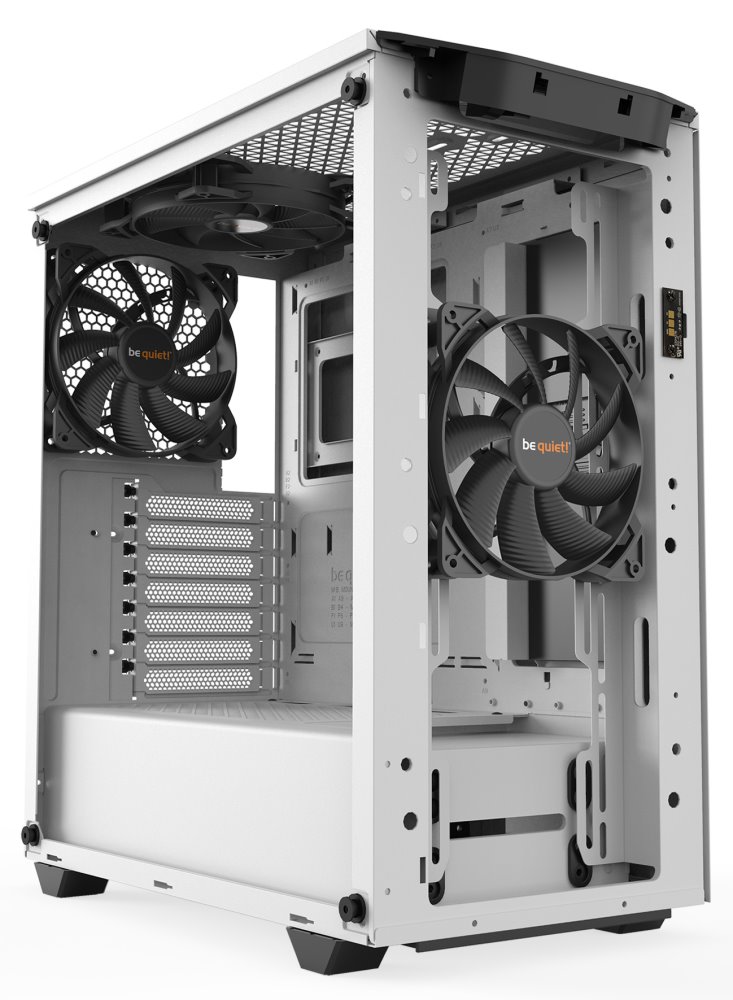 Be quiet! skříň PURE BASE 500DX / MidT / bez zdroje / USB 3.0 / 3x140mm fans ARGB/ průhledná bočnice / bílá