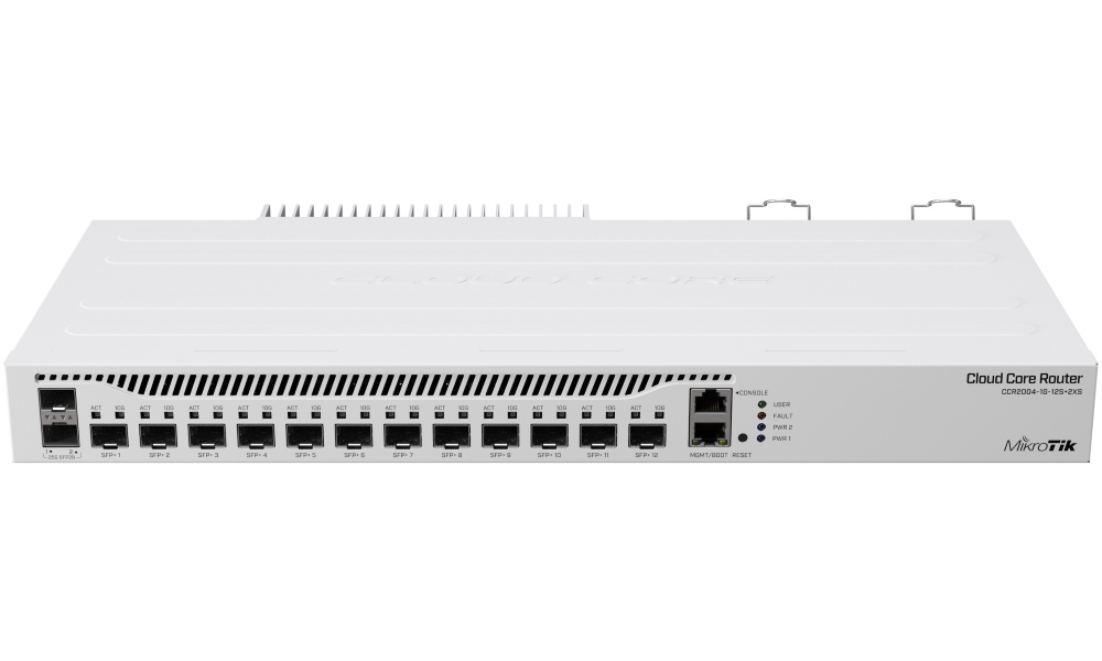 MikroTik Cloud Core Router CCR2004, 12x SFP+, 1x GbE, 4 GB, 2x SFP28, Dual PSU, L6