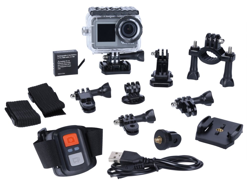 Rollei ActionCam 9S Plus/ SONY Sensor/ 4K 60/30fps/ Voděodolná do 10m/ CZ a SK menu/ Elektronická stabilizace obrazu