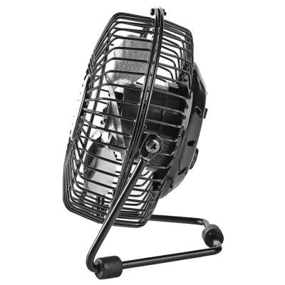 NEDIS mini ventilátor/ průměr 10 cm/ výkon 3 W/ napájení přes USB/ kabel 1 m/ kovový/ černý