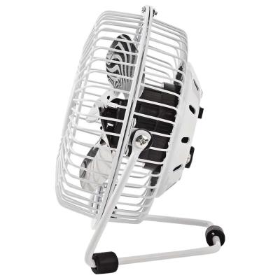 NEDIS mini ventilátor/ průměr 10 cm/ výkon 3 W/ napájení přes USB/ kabel 1 m/ kovový/ bílý